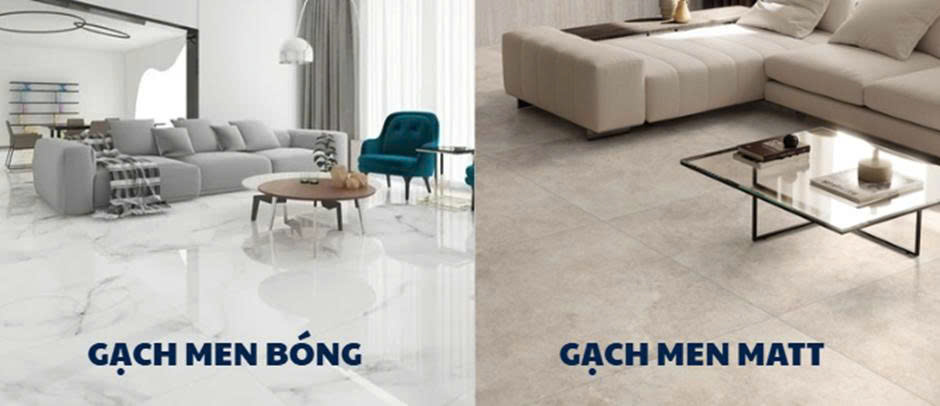 Gạch men bóng và gạch men matt